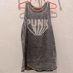 Zadig & Voltaire heathered grey studded PUNK tank girls sz 10